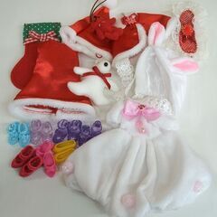 リカちゃん 人形・服・小物セット　ようちえん ミキちゃん＆りくくん　服 ふわモコしろうさぎ バッグ 靴 他　☆ PayPay(ペイペイ)決済可能 ☆ 札幌市 豊平区 平岸 平岸店の画像