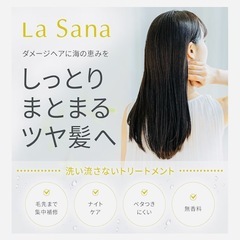La Sana  ラサーナ 海藻 ヘア エッセンス しっとり <ヘアトリートメント> ～洗い流さないタイプ～ Lサイズ 120mlの画像
