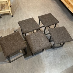 【ゴコイチルームチェア】【オットマン】【1台5脚】クリーニング済み【管理番号1111】野の画像