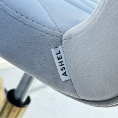 ASHEL ブリリアント シャイニー ベロア キャスター ゴールド デスクチェア 回転チェア チェア 韓国風 mw0806の画像