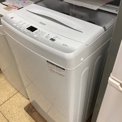 リユースマン倉敷、洗濯機4.5㌔、ホワイト、ハイアール、JW-U45EA、2024年製の画像