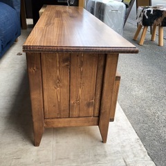 タイル扉 テレビボード 木製 幅140 テレビ台 ローボード 木目の画像