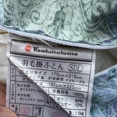 羽毛布団　セミダブルロング
の画像