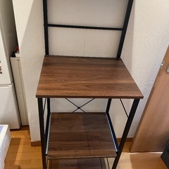 ニトリ　レンジラック(OT001上棚付き MBR/BK)の画像