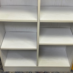 【リサイクルサービス八光】幅76.5㎝　ホワイト　木製6段本棚の画像