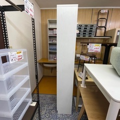 【リサイクルサービス八光】幅76.5㎝　ホワイト　木製6段本棚の画像