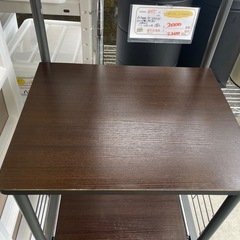 【リサイクルサービス八光】幅49㎝　ダークブラウン　2口コンセント付きレンジラックの画像