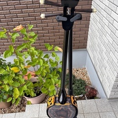 三線 本体 黒 木製 オレンジ装飾の画像