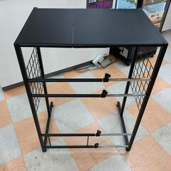 ＼家具＊家電のお店／【ｼﾞｬﾝｸﾞﾙｼﾞｬﾝｸﾞﾙ石川金沢店】 レンジラック ブラック W(幅)59×D(奥行き)40.4×H(高さ)85cmの画像