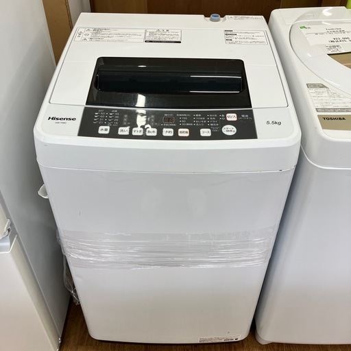 「安心の6ヶ月保証付。【全自動洗濯機 Hisense HW-T55C 5.5kg 2019年製】取りに来れる方限定。」