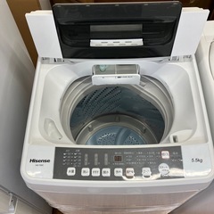 「安心の6ヶ月保証付。【全自動洗濯機 Hisense HW-T55C 5.5kg 2019年製】取りに来れる方限定。」の画像