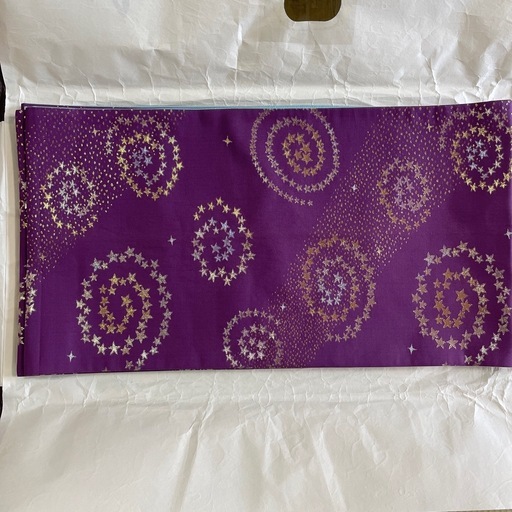 ☆振袖用 帯☆パープル　水色