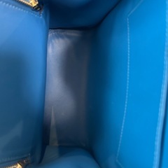 HERMESエルメスサックアドGR24C刻印2018年製リュックサックナップザックリックサックルックザックサブリュックナップサックバックパックデイパックブルー青色系フランス製無地レディース女性用women’sレザー牛革本革幅24高32マチ12オープンポケット1の画像