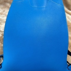HERMESエルメスサックアドGR24C刻印2018年製リュックサックナップザックリックサックルックザックサブリュックナップサックバックパックデイパックブルー青色系フランス製無地レディース女性用women’sレザー牛革本革幅24高32マチ12オープンポケット1の画像