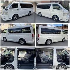 ディーゼル車！禁煙車！ハイエース　スーパーGL 車検満タン受けたて！内外装綺麗！新品ベットキット　シートカバーの画像