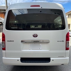 ディーゼル車！禁煙車！ハイエース　スーパーGL 車検満タン受けたて！内外装綺麗！新品ベットキット　シートカバーの画像