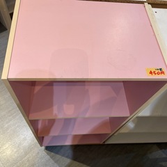 【棚】【3段カラーボックス】【ピンク】クリーニング済み【管理番号1111】野の画像