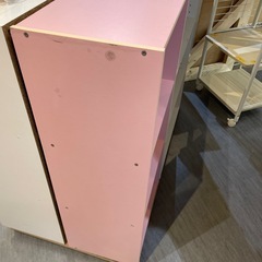 【棚】【3段カラーボックス】【ピンク】クリーニング済み【管理番号1111】野の画像