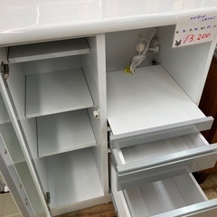 リユースマン倉敷、サイドボード、ホワイト、キッチン家具、収納の画像