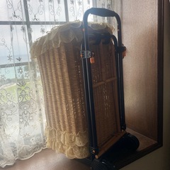 お花レースカゴ/バスケットショッピングカート‼️美品‼️の画像