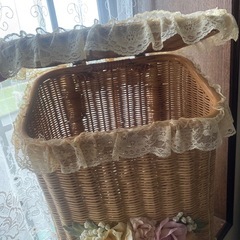 お花レースカゴ/バスケットショッピングカート‼️美品‼️の画像