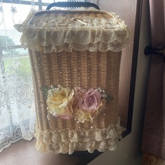 お花レースカゴ/バスケットショッピングカート‼️美品‼️の画像