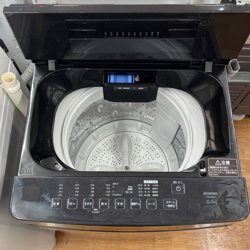 「安心の1年保証付。【全自動洗濯機 IRIS OHYAMA ITW-60A01-B 6.0kg 2024年製】取りに来れる方限定。」
