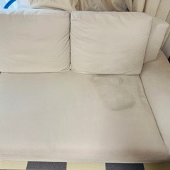 2.5人掛けゆったりソファー アイボリーの画像