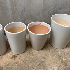 白　陶器製　鉢　4 5 6号の画像