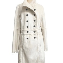 レディースコート★コムサイズム★オフホワイト★中古★Lサイズの画像