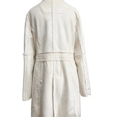 レディースコート★コムサイズム★オフホワイト★中古★Lサイズの画像
