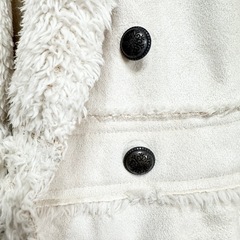 レディースコート★コムサイズム★オフホワイト★中古★Lサイズの画像