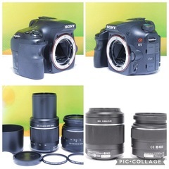 ✨美品✨SONY α65✨ダブルレンズ✨初心者おすすめ✨スマホ転送OK✨一眼レフの画像