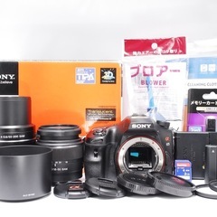 ✨美品✨SONY α65✨ダブルレンズ✨初心者おすすめ✨スマホ転送OK✨一眼レフの画像