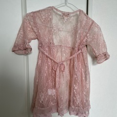 kidsレース羽織りピンクの画像