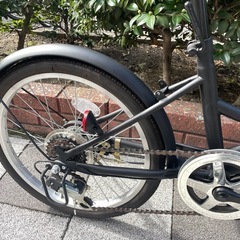 🔵中古車🔵 折畳自転車　便利なかご付き✨　外装6段変速　中古自転車　点検調整永久無料✨　整備済み　西宮市の画像