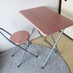 【引っ越しによる売却】【湖北台団地】机とイス、美品、折りたたみ方式の画像