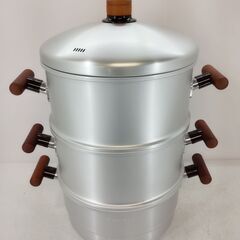 未使用 三協アルミ 蒸し器 セッター 30cm 3段 蒸し鍋 両手鍋　/MJ-1306 1FOの画像