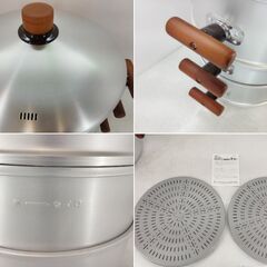 未使用 三協アルミ 蒸し器 セッター 30cm 3段 蒸し鍋 両手鍋　/MJ-1306 1FOの画像