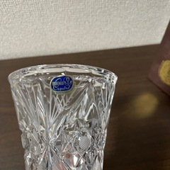 ボヘミアガラス　花瓶の画像