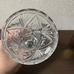 ボヘミアガラス　花瓶の画像