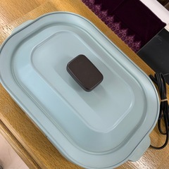 美原店 ラドンナ TOFFY コンパクトホットプレート K-HP1 ブルー たこ焼き器付き　2-3人用の画像