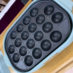 美原店 ラドンナ TOFFY コンパクトホットプレート K-HP1 ブルー たこ焼き器付き　2-3人用の画像