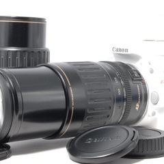 CANON EOS Kiss X7✨人気カラーホワイト✨ダブルレンズの画像