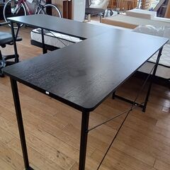 ★リユースのサカイつくば店★TK7237  L字型パソコンデスク ブラック H74×D121×W146 クリーニング済みの画像