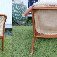 【在庫2脚】 カリモク ヴィンテージ ファブリックチェア ※ダメージあり　/MJ-1307 1Fの画像