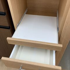 A-539★ジモティ割引あり★【リユースのサカイ野々市店】レンジボード 白/茶 ※クリーニング済みの画像