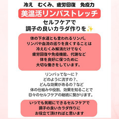 美温活リンパストレッチ×薬膳茶の癒し時間の画像