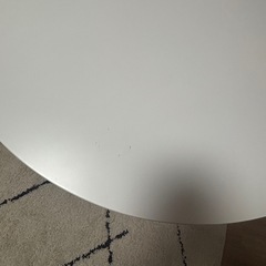 韓国風ラウンドテーブル　ホワイトの画像