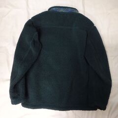 ( E-6 )UNIQLO JW ANDERSON ユニクロジェイダブリューアンダーソン ボアフリースフルジップブルゾン メンズ グリーン L 中古の画像